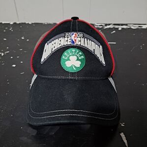 Adidas Black and Gray Cap 2008  NBA Conference Champions Celtics